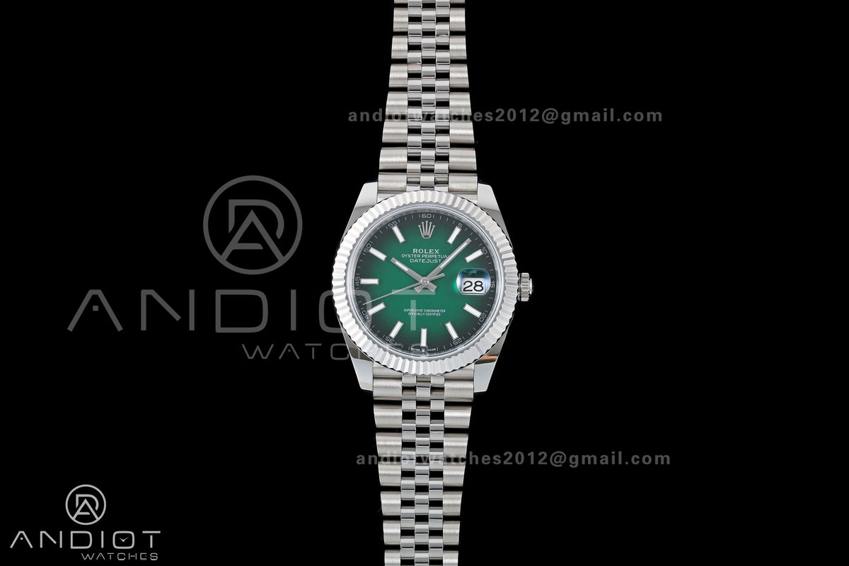 DateJust 41 126334 EWEF 1:1 Best Edition Green Ombre Dial on Jubilee Bracelet A3235